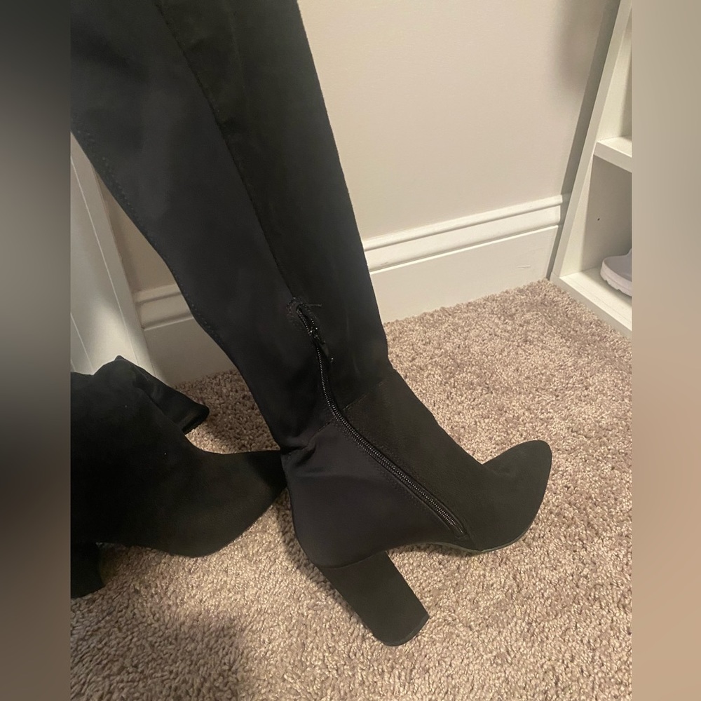 Black Knee High Boots